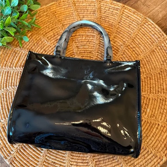 Neiman Marcus Black Patent Small Tote Bag - Picture 12 of 12